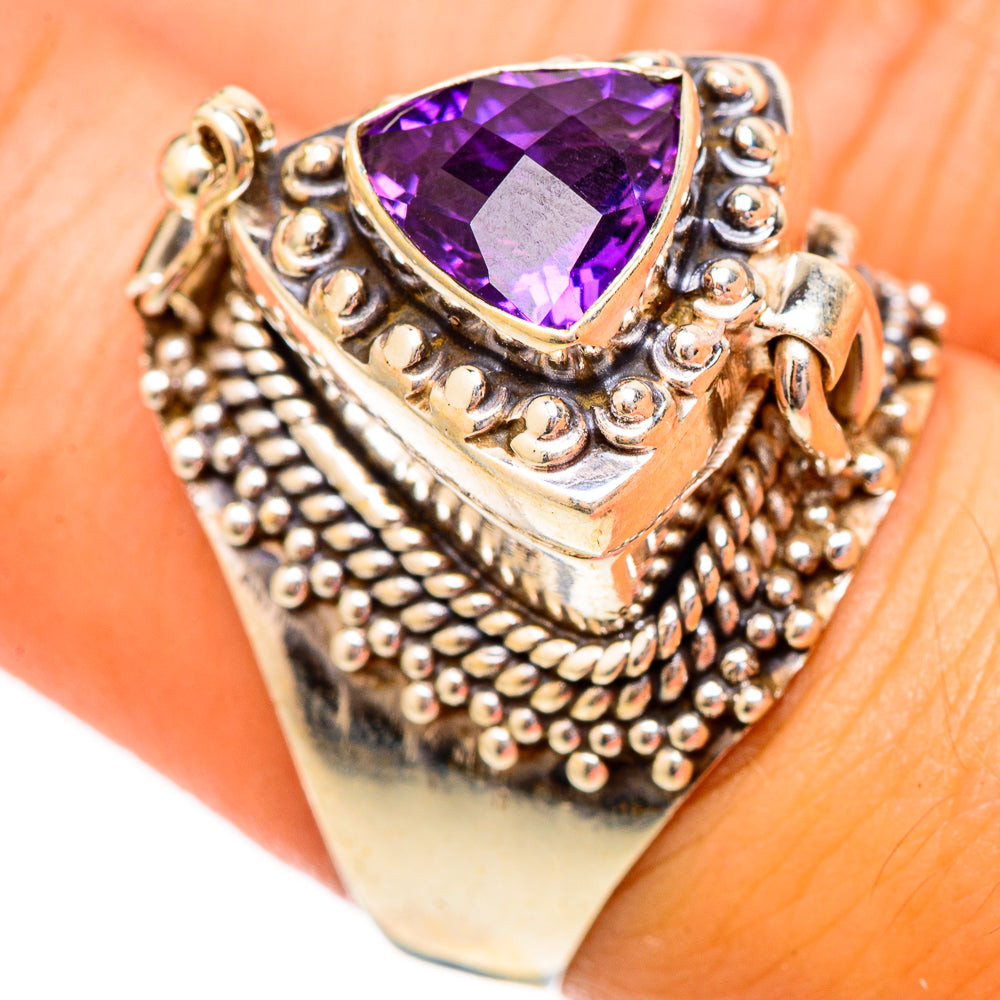 Brazilian Amethyst Rings handcrafted by Ana Silver Co - RING117352
