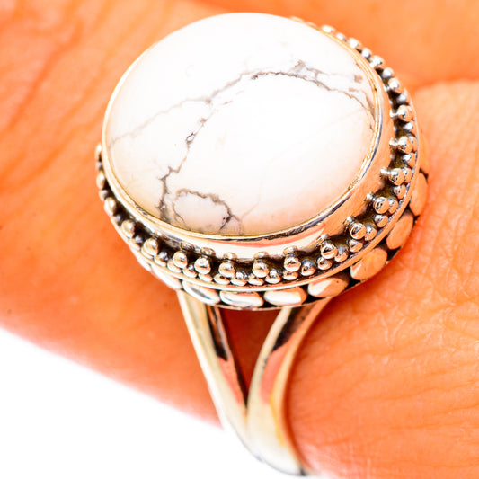 Howlite Rings handcrafted by Ana Silver Co - RING117355