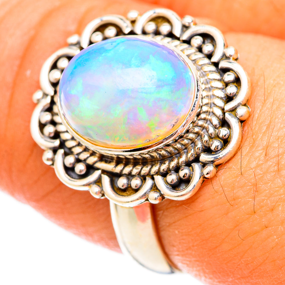 Ethiopian Opal Rings handcrafted by Ana Silver Co - RING117357