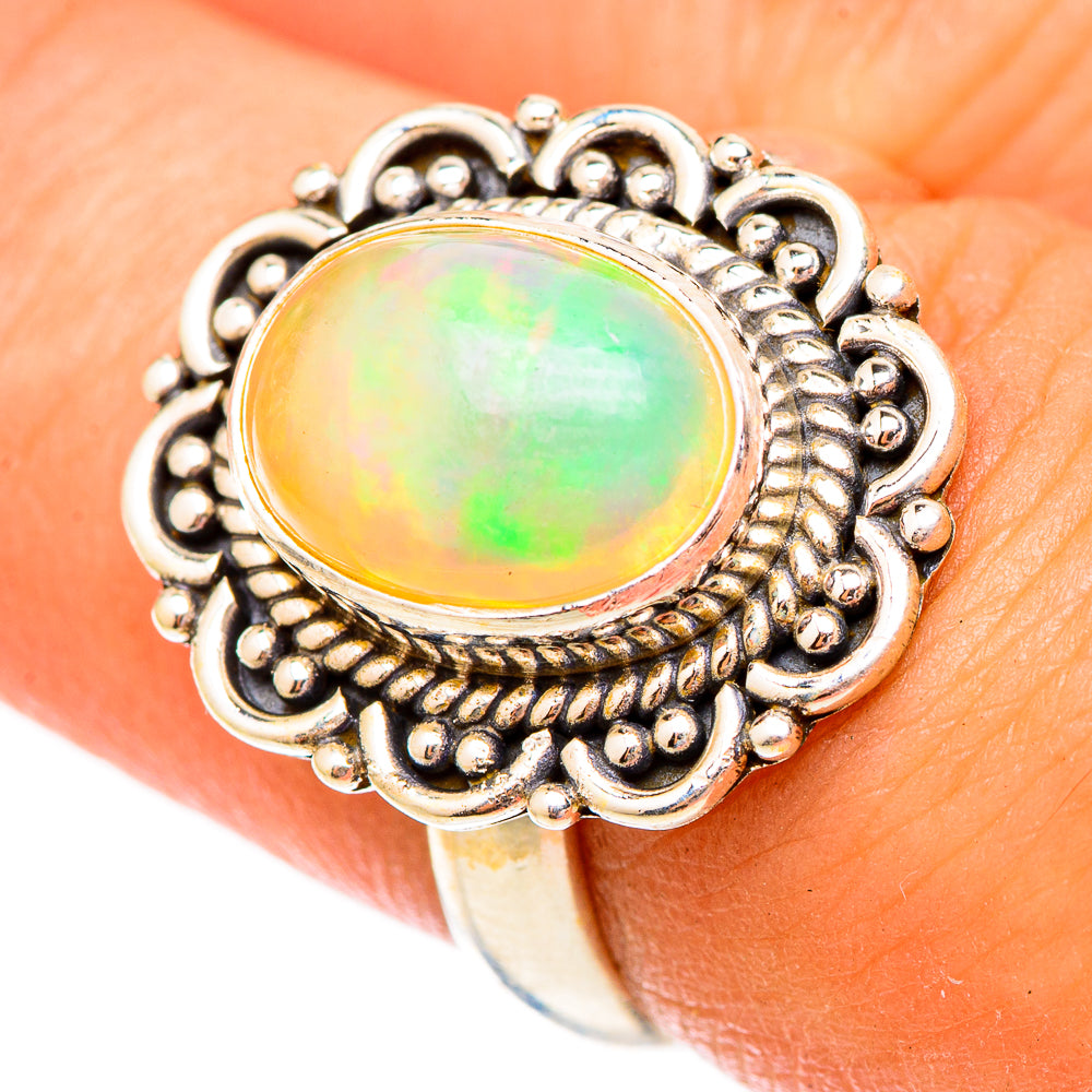 Ethiopian Opal Rings handcrafted by Ana Silver Co - RING117358
