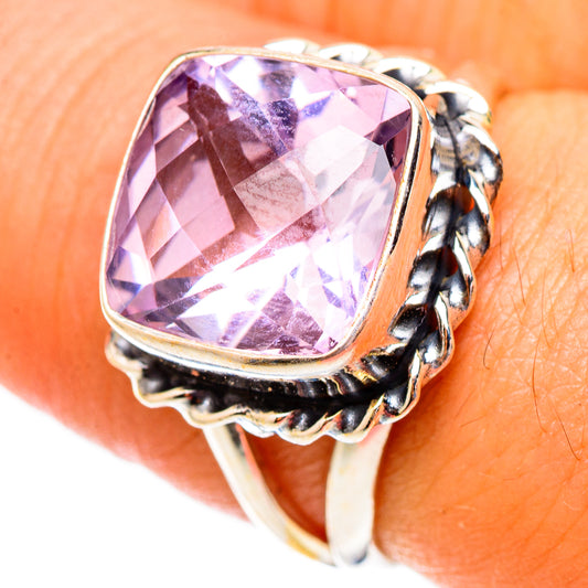 Pink Amethyst Rings handcrafted by Ana Silver Co - RING117368