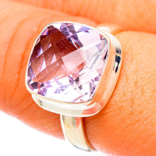 Pink Amethyst Rings handcrafted by Ana Silver Co - RING117369