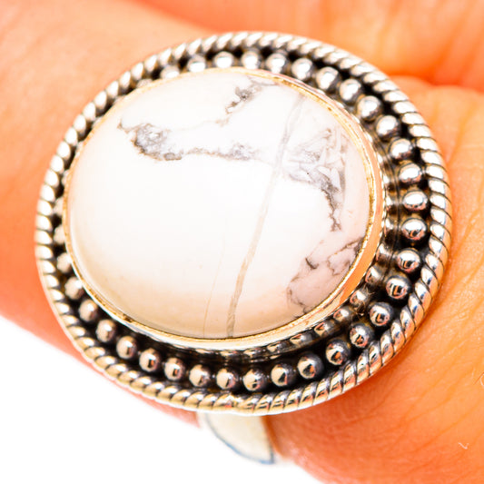 Howlite Rings handcrafted by Ana Silver Co - RING117392