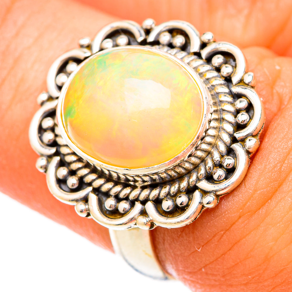 Ethiopian Opal Rings handcrafted by Ana Silver Co - RING117398