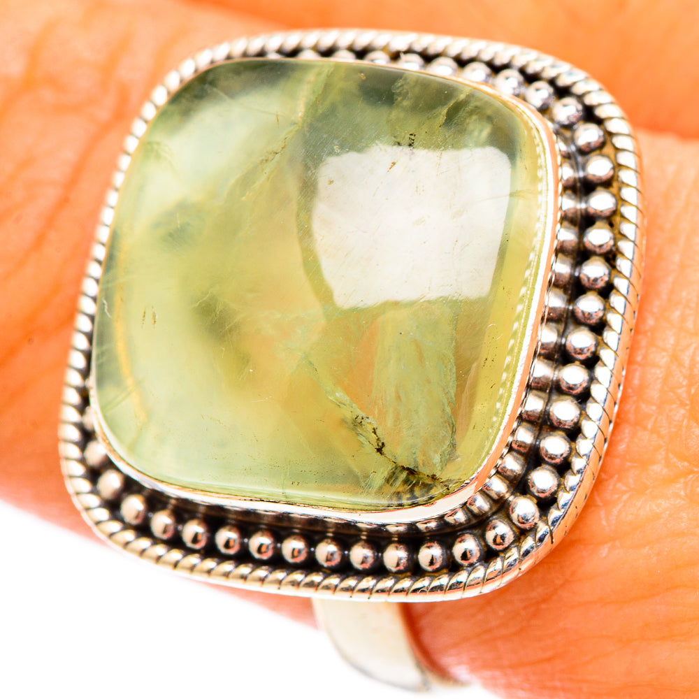Prehnite Rings handcrafted by Ana Silver Co - RING117402