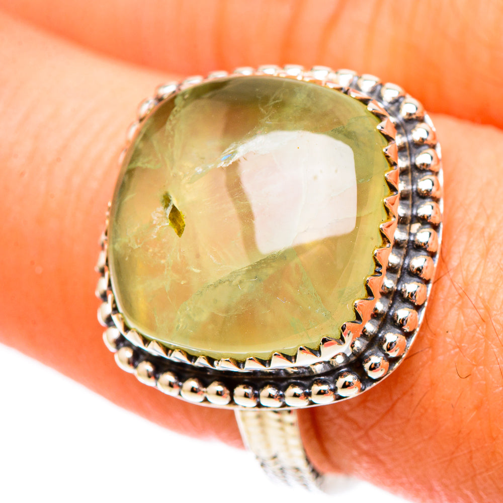 Prehnite Rings handcrafted by Ana Silver Co - RING117407