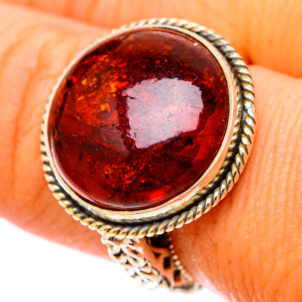 Baltic Amber Rings handcrafted by Ana Silver Co - RING117412