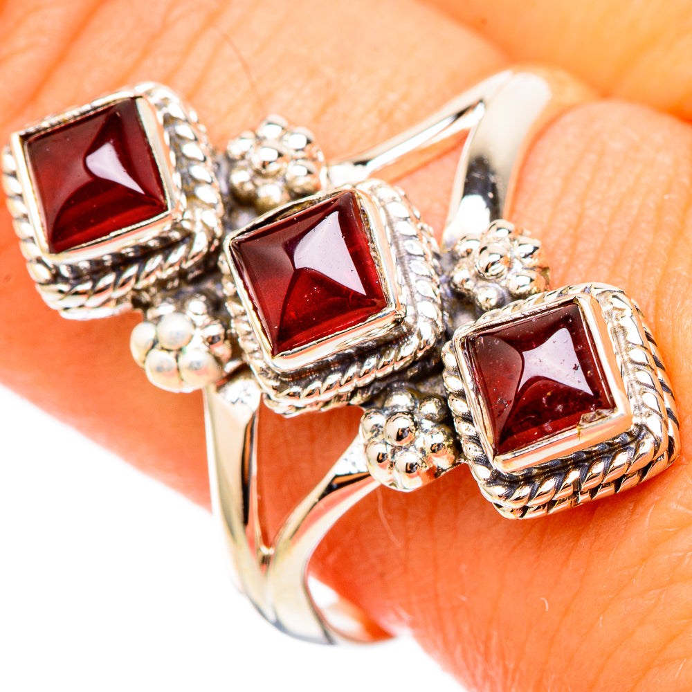 Garnet Rings handcrafted by Ana Silver Co - RING117416