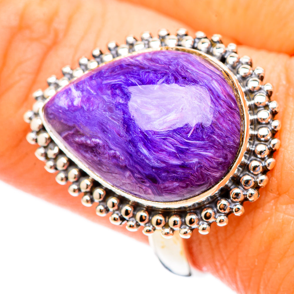 Charoite Rings handcrafted by Ana Silver Co - RING117419