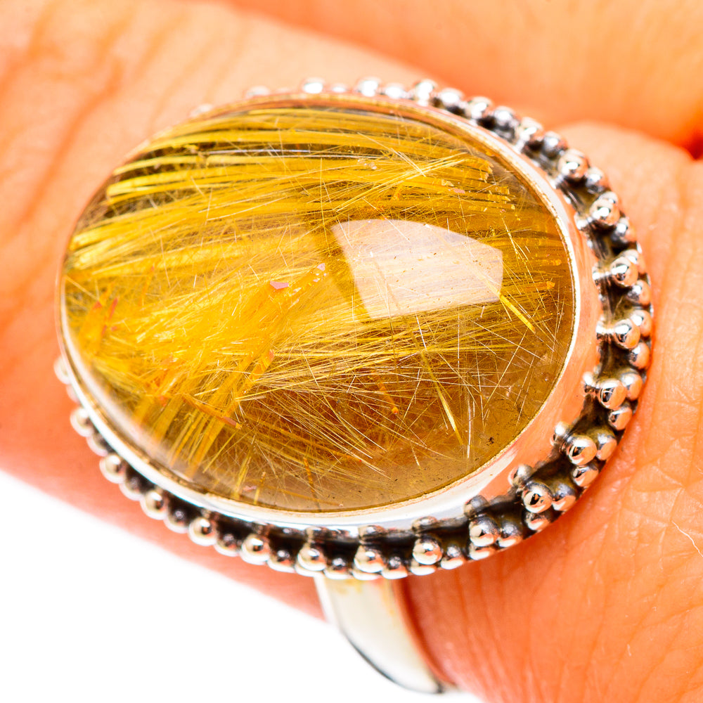Rutilated Quartz Rings handcrafted by Ana Silver Co - RING117421