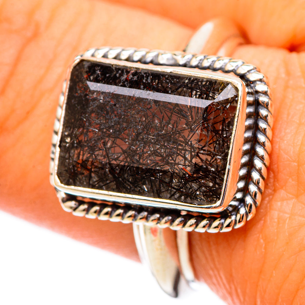 Tourmalinated Quartz Rings handcrafted by Ana Silver Co - RING117422