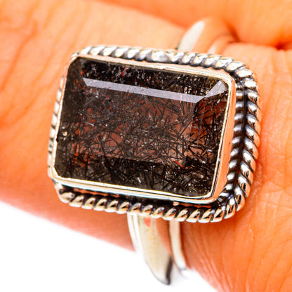 Tourmalinated Quartz Rings handcrafted by Ana Silver Co - RING117422