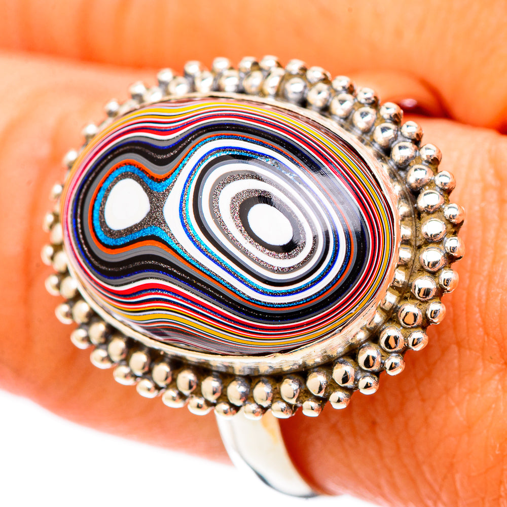 Fordite Rings handcrafted by Ana Silver Co - RING117427