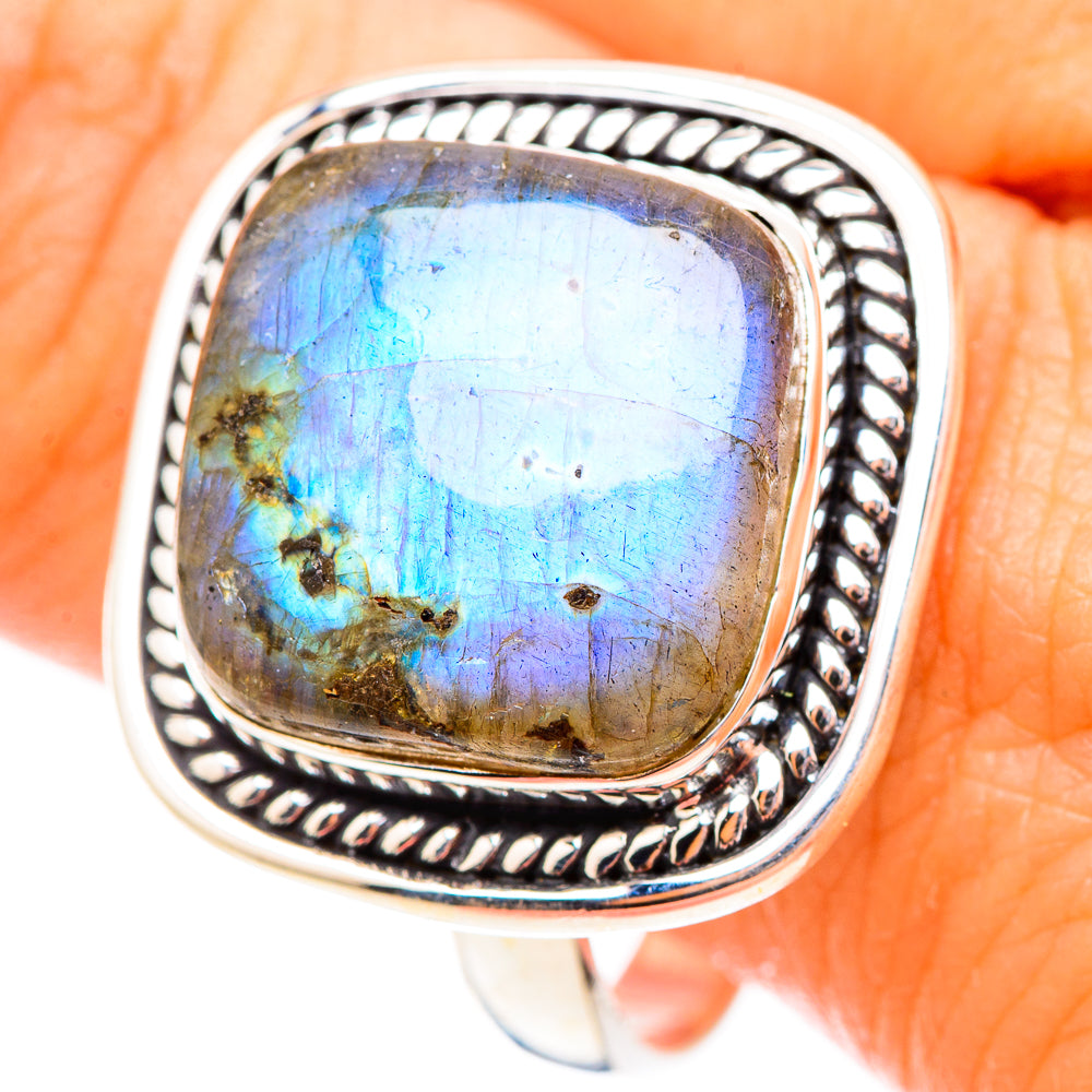 Labradorite Rings handcrafted by Ana Silver Co - RING117431