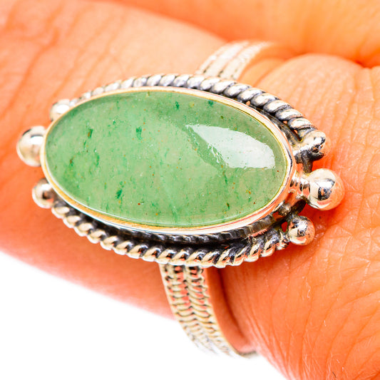 Green Aventurine Rings handcrafted by Ana Silver Co - RING117436