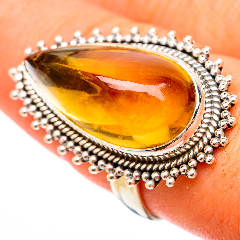 Citrine Sugarloaf Rings handcrafted by Ana Silver Co - RING117440