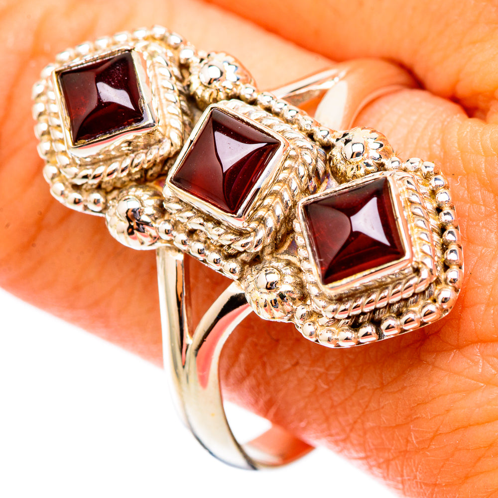 Garnet Rings handcrafted by Ana Silver Co - RING117443