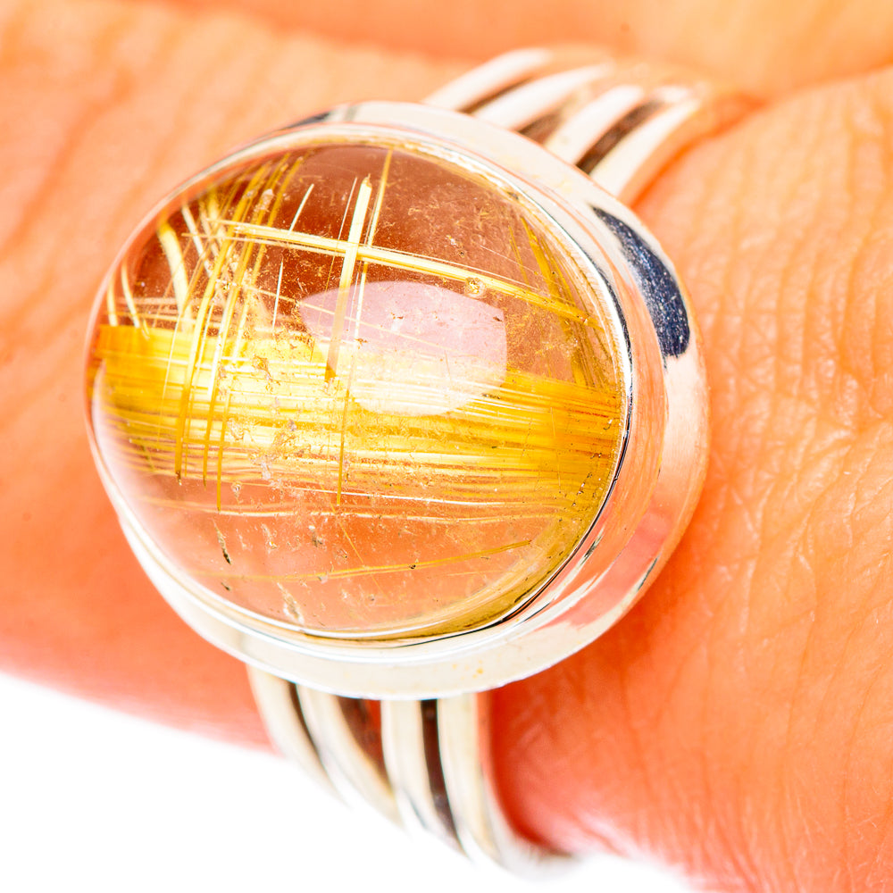 Rutilated Quartz Rings handcrafted by Ana Silver Co - RING117448