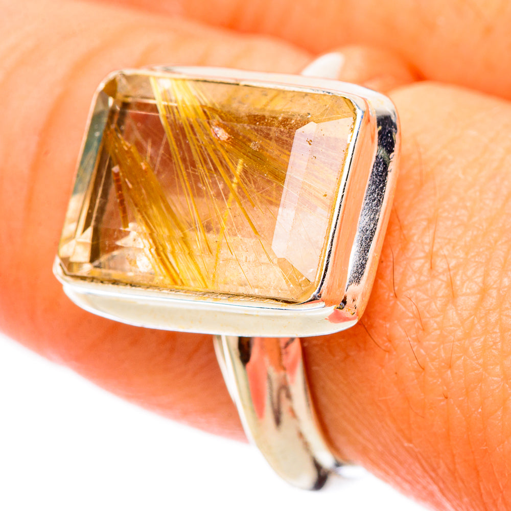 Rutilated Quartz Rings handcrafted by Ana Silver Co - RING117449