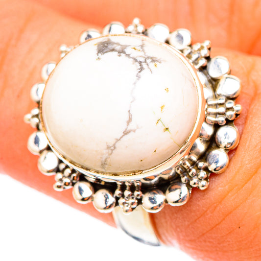 Howlite Rings handcrafted by Ana Silver Co - RING117453