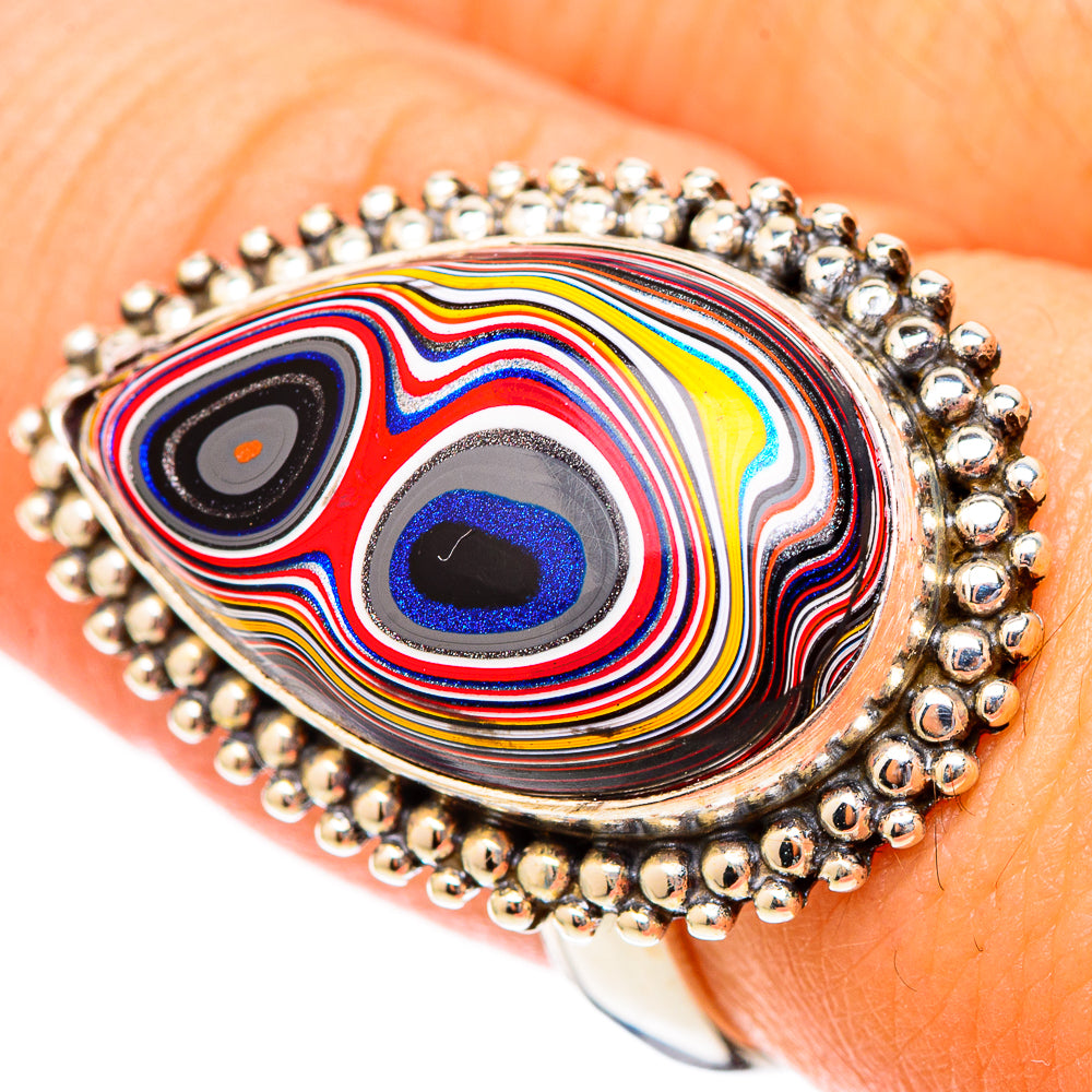 Fordite Rings handcrafted by Ana Silver Co - RING117455