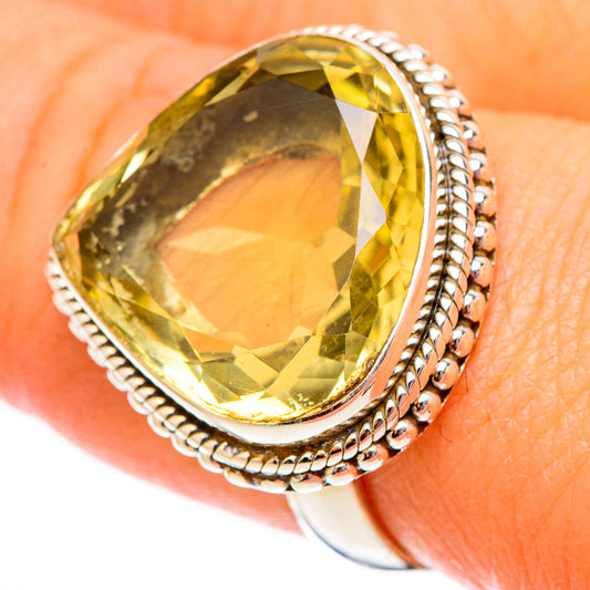 Lemon Quartz Rings handcrafted by Ana Silver Co - RING117459