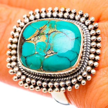 Tibetan Turquoise Rings handcrafted by Ana Silver Co - RING117460