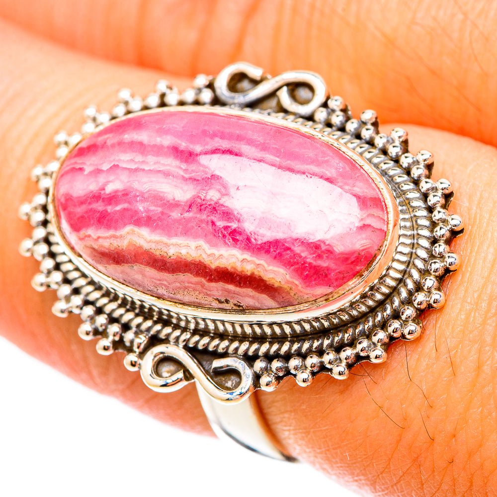 Rhodochrosite Rings handcrafted by Ana Silver Co - RING117471