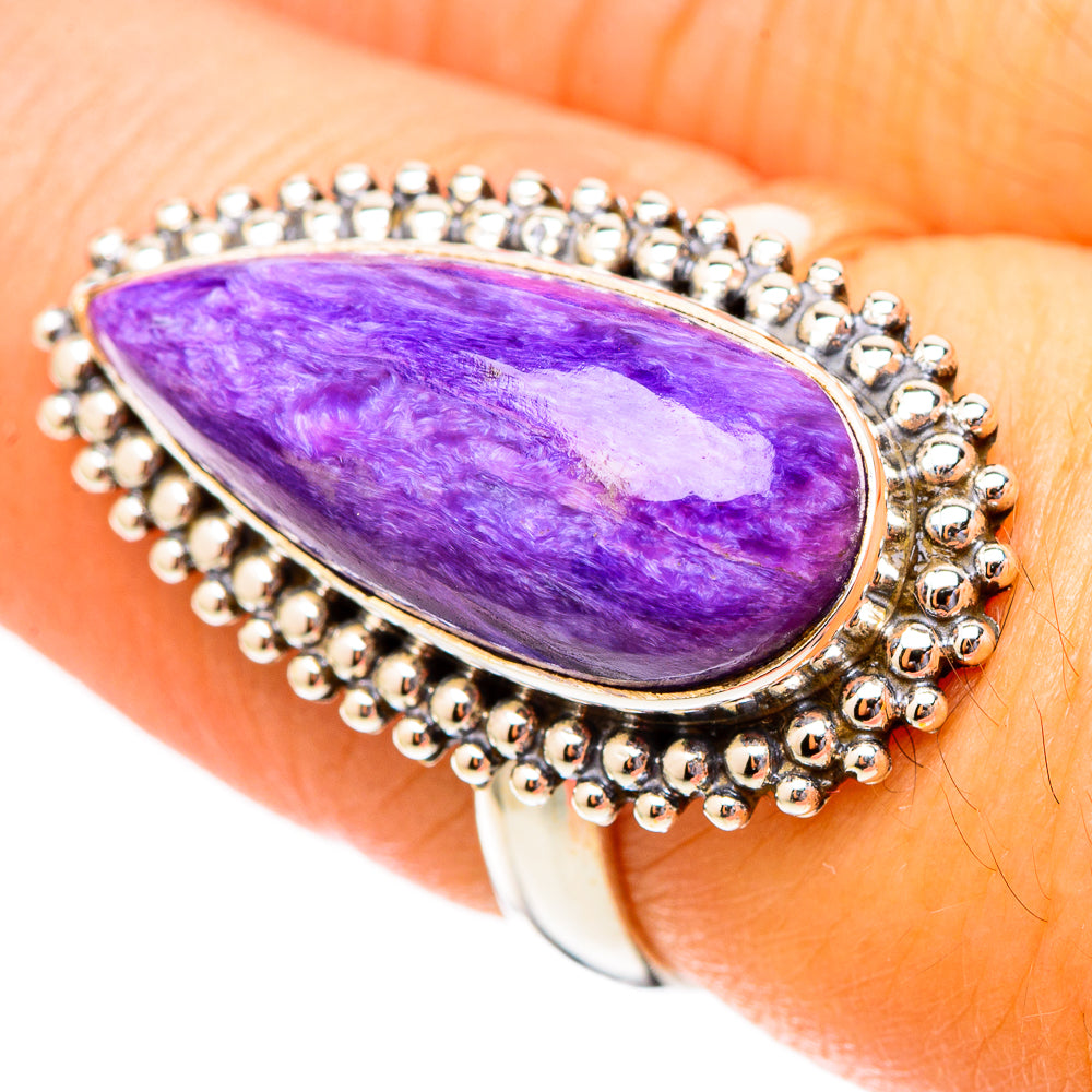 Charoite Rings handcrafted by Ana Silver Co - RING117476