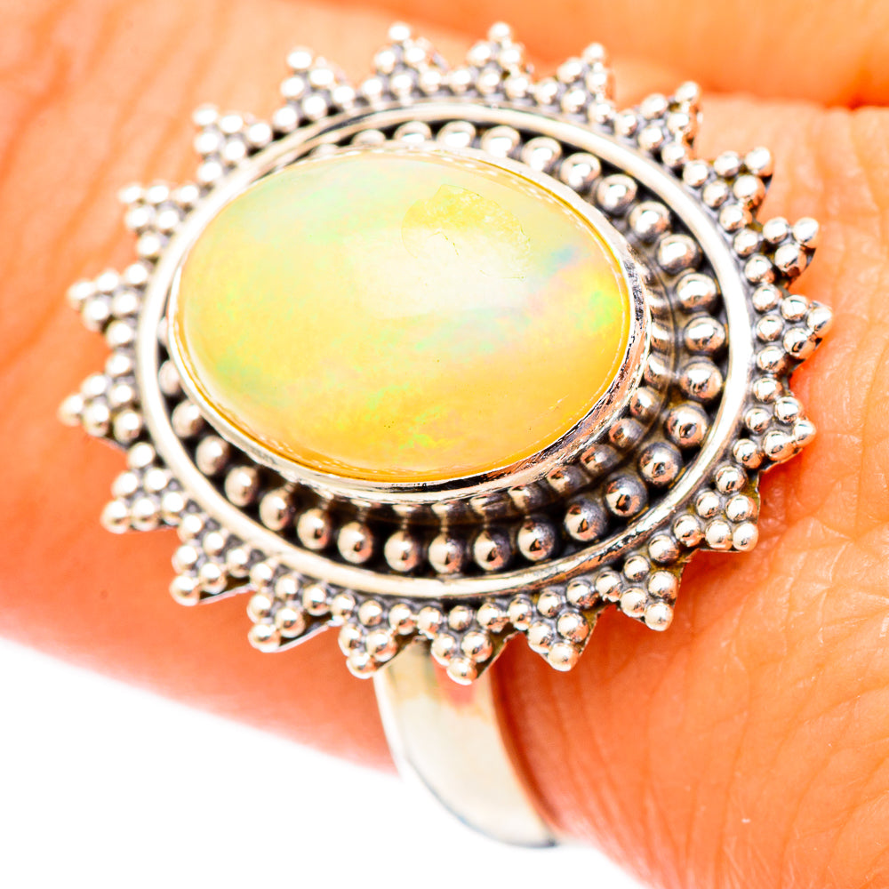 Ethiopian Opal Rings handcrafted by Ana Silver Co - RING117483