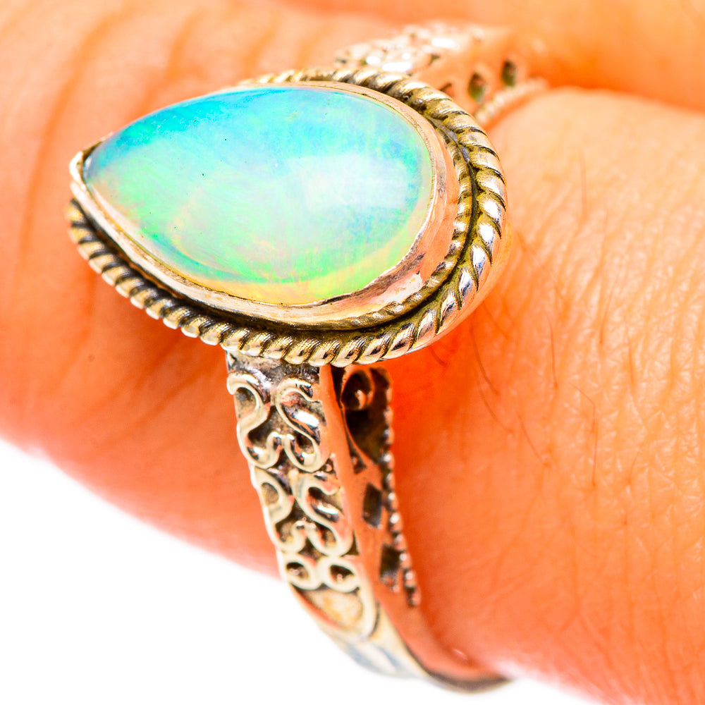 Ethiopian Opal Rings handcrafted by Ana Silver Co - RING117484