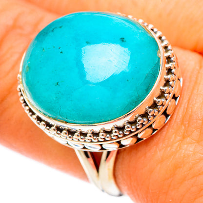 Peruvian Chrysocolla Rings handcrafted by Ana Silver Co - RING117487