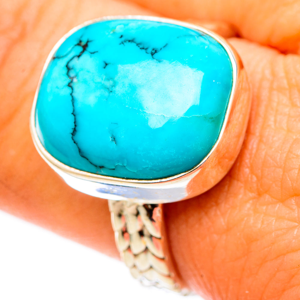 Tibetan Turquoise Rings handcrafted by Ana Silver Co - RING117489