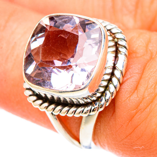 Pink Amethyst Rings handcrafted by Ana Silver Co - RING117500