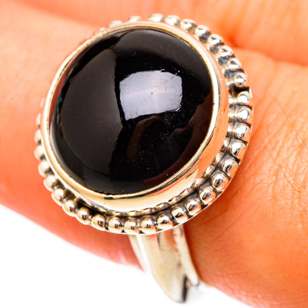 Black Onyx Rings handcrafted by Ana Silver Co - RING117502