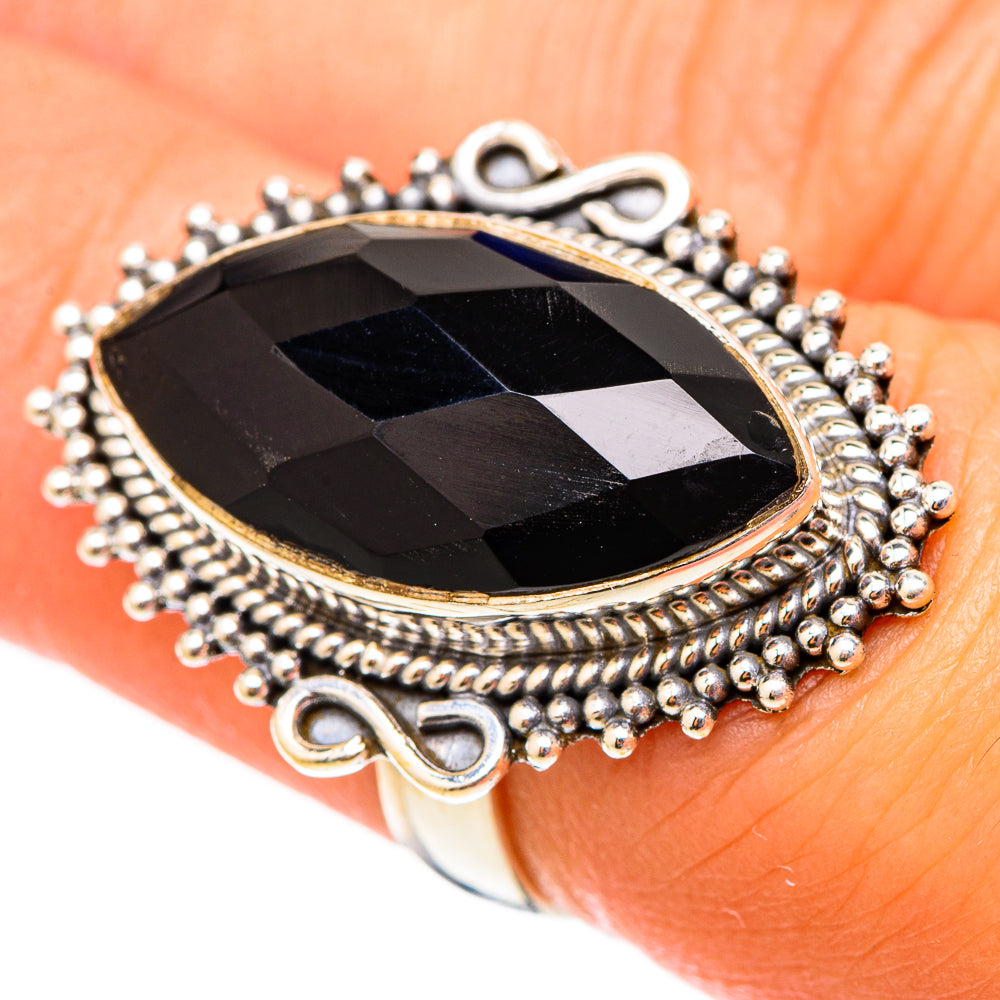 Black Onyx Rings handcrafted by Ana Silver Co - RING117503