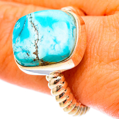 Tibetan Turquoise Rings handcrafted by Ana Silver Co - RING117513