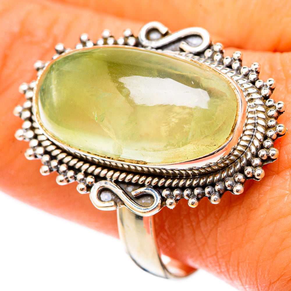 Prehnite Rings handcrafted by Ana Silver Co - RING117515