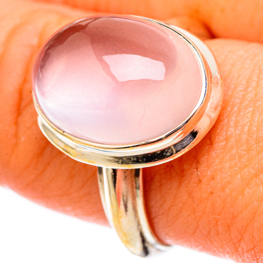 Rose Quartz Rings handcrafted by Ana Silver Co - RING117520
