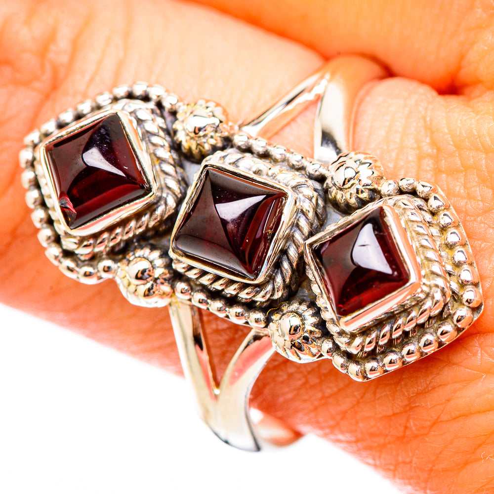 Garnet Rings handcrafted by Ana Silver Co - RING117522