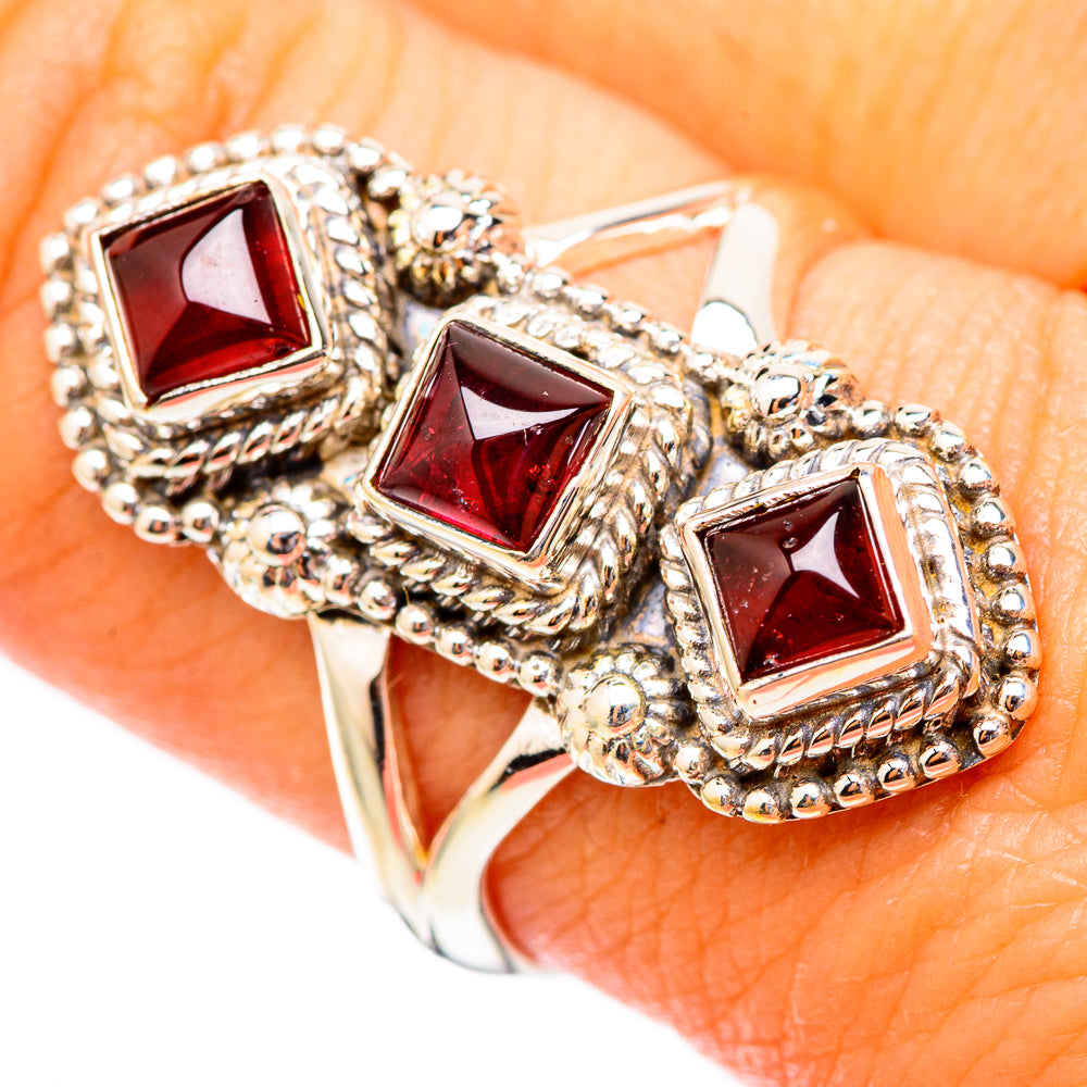 Garnet Rings handcrafted by Ana Silver Co - RING117548