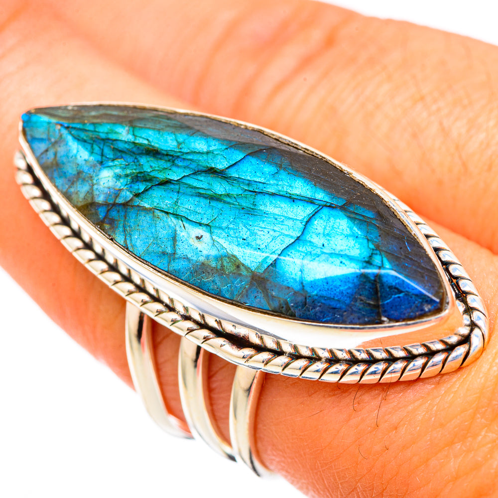 Labradorite Rings handcrafted by Ana Silver Co - RING117561