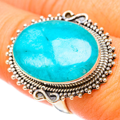 Peruvian Amazonite Rings handcrafted by Ana Silver Co - RING117568