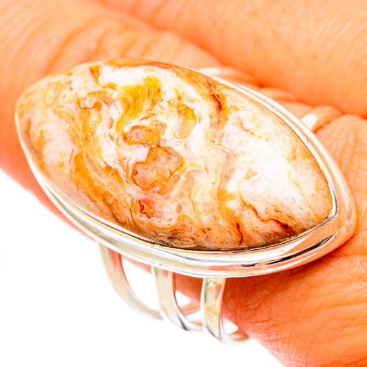 Plume Agate Rings handcrafted by Ana Silver Co - RING117576