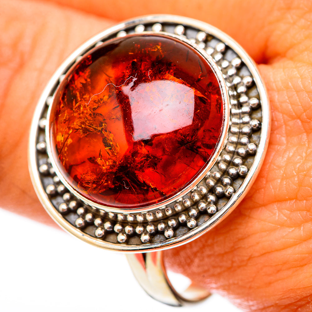 Baltic Amber Rings handcrafted by Ana Silver Co - RING117579