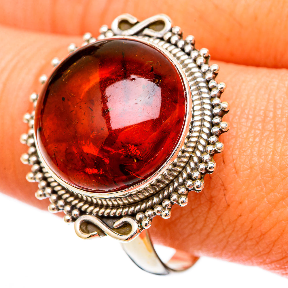 Baltic Amber Rings handcrafted by Ana Silver Co - RING117580