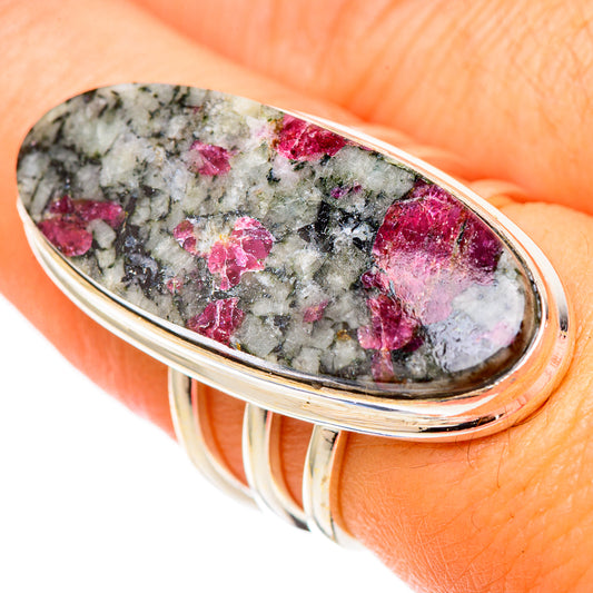 Russian Eudialyte Rings handcrafted by Ana Silver Co - RING117586