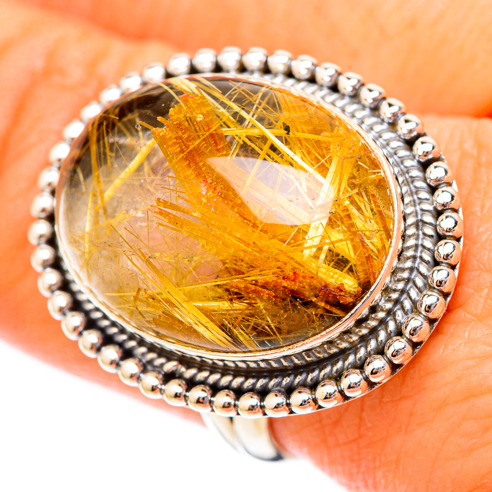 Rutilated Quartz Rings handcrafted by Ana Silver Co - RING117591