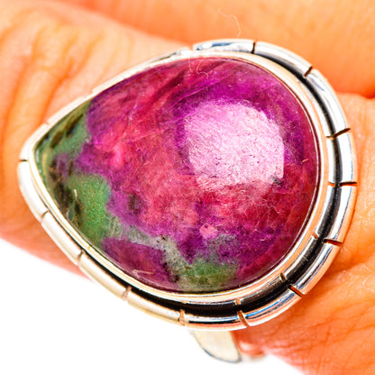 Ruby Zoisite Rings handcrafted by Ana Silver Co - RING117596