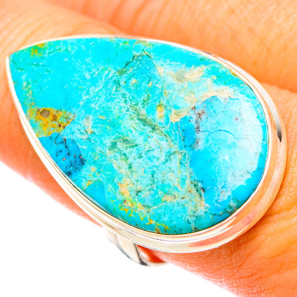 Peruvian Chrysocolla Rings handcrafted by Ana Silver Co - RING117601